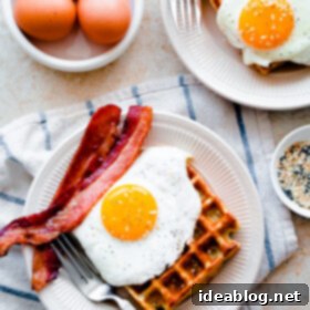 Everything-Spiced Morning Waffles 6 Everything Bagel Breakfast Waffles