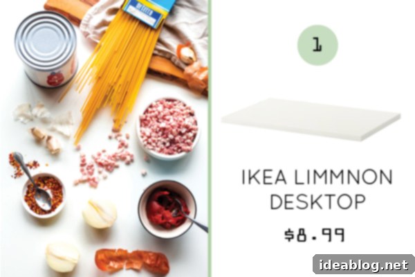 10 Affordable Food Photography Backgrounds. All under $25 dollars a piece! Matte White Food Photography Background - IKEA Linnmon Table Top