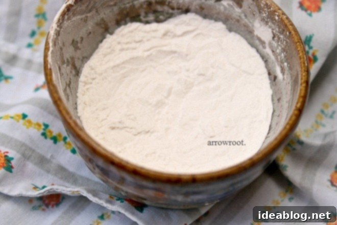 Gooey, Chewy Chocolate Chip Bliss 3 arrowroot powder in bowl