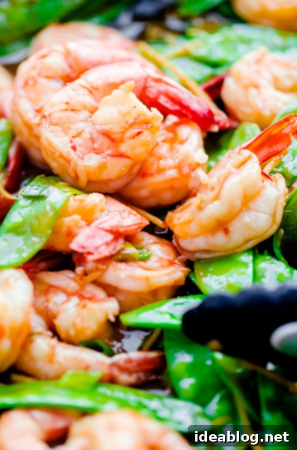 Lightning-Fast Shrimp and Snow Pea Stir Fry 5 Quick Shrimp and Snow Pea Stir Fry ready to serve