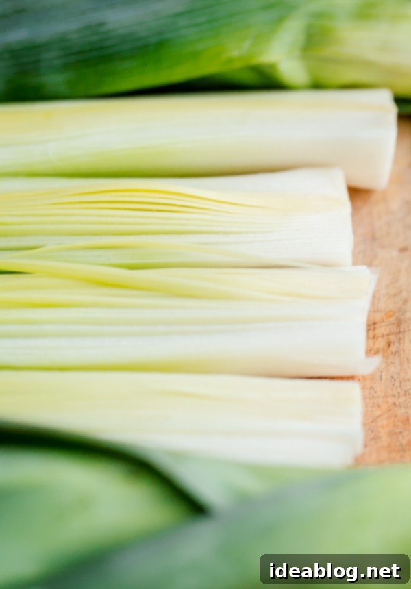 Comforting Cauliflower Potato Soup 3 Halved Leeks
