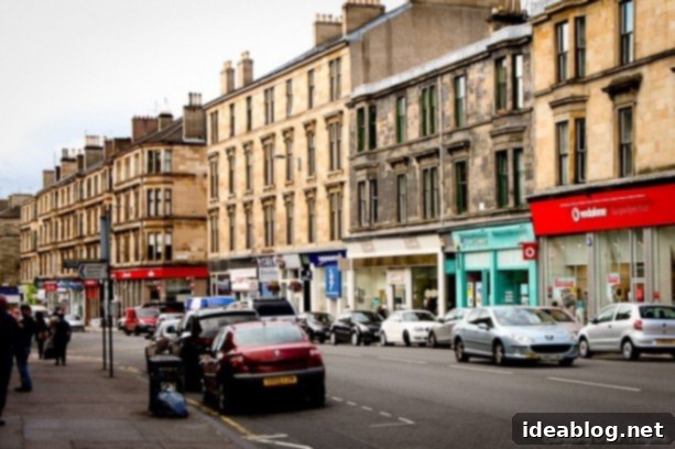 Adventures Beyond the Door 6 scotland_streets - charming street scene in Glasgow