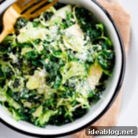 Truffle Parmesan Shaved Greens Salad 6 Brussels Sprout, Kale, and Broccoli Salad with Truffle Parmesan Dressing. Hearty and filling!