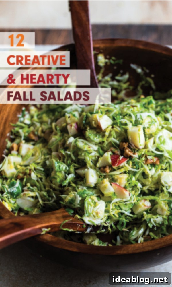 12 Soul-Satisfying Autumn Salads 2 Embrace the autumn harvest with 12 creative and hearty fall salad recipes, perfect for holiday gatherings or a nutritious seasonal meal.