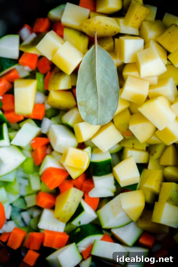 Ingredients for healthy crock pot winter vegetable lentil soup Fresh diced vegetables and split red lentils, key ingredients for slow cooker winter vegetable soup