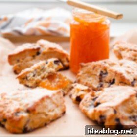Bright Orange Chocolate Chunk Scones with Zesty Citrus Drizzle 7 Orange Chocolate Chunk Scones with Orange Glaze
