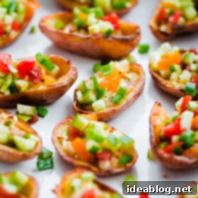 Mediterranean Hummus Potato Boats 7 Healthy Oven Roasted Potato Skins with Hummus