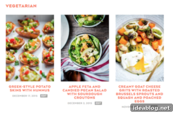 Beautiful Plate A New Era Unfolds 5 Visual Recipe Index - A Beautiful Plate, simplifying meal planning