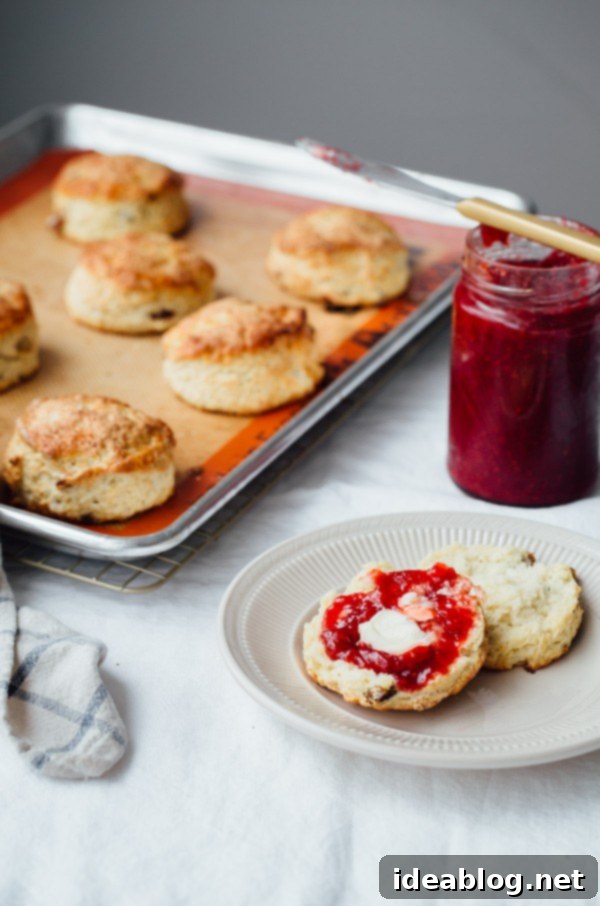 Irish Soda Bread Scones These Irish Soda Bread Scones are fluffy, lightly sweetened, filled with plump golden raisins, and pair perfectly with some butter and jam!
