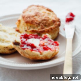 Traditional Irish Soda Scones 2 These Irish Soda Bread Scones are fluffy, lightly sweetened, filled with plump golden raisins, and pair perfectly with some butter and jam!