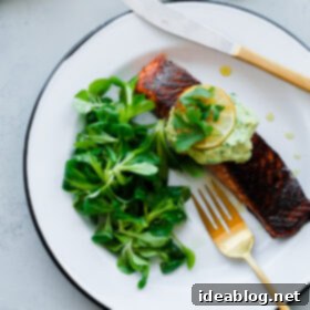 Spicy-Sweet Salmon with Creamy Avocado 2 Brown Sugar and Chili Rubbed Salmon with Avocado Crema