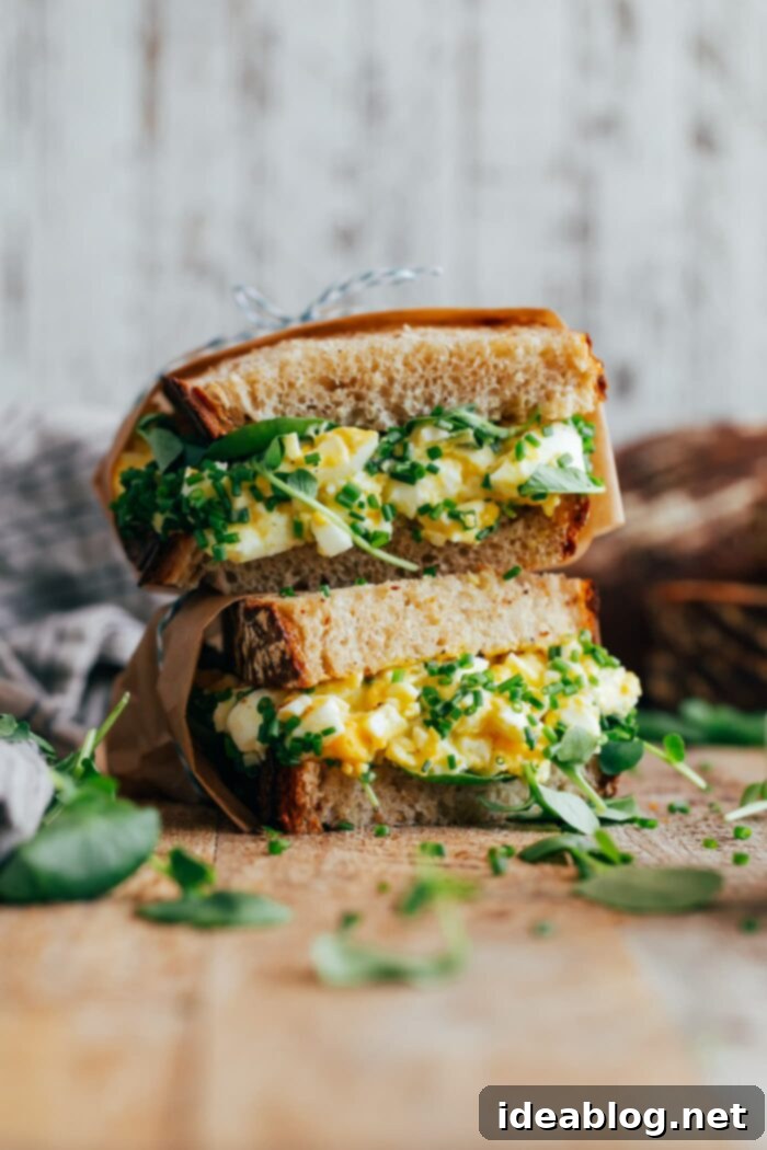Creamy Egg Salad Sandwich 2 Egg Salad Sandwich