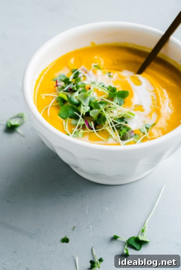 Vegan Garam Masala Carrot Soup. This easy, creamy soup comes together in less than 45 minutes, using just a sheet pan and blender. Vegan Garam Masala Carrot Soup
