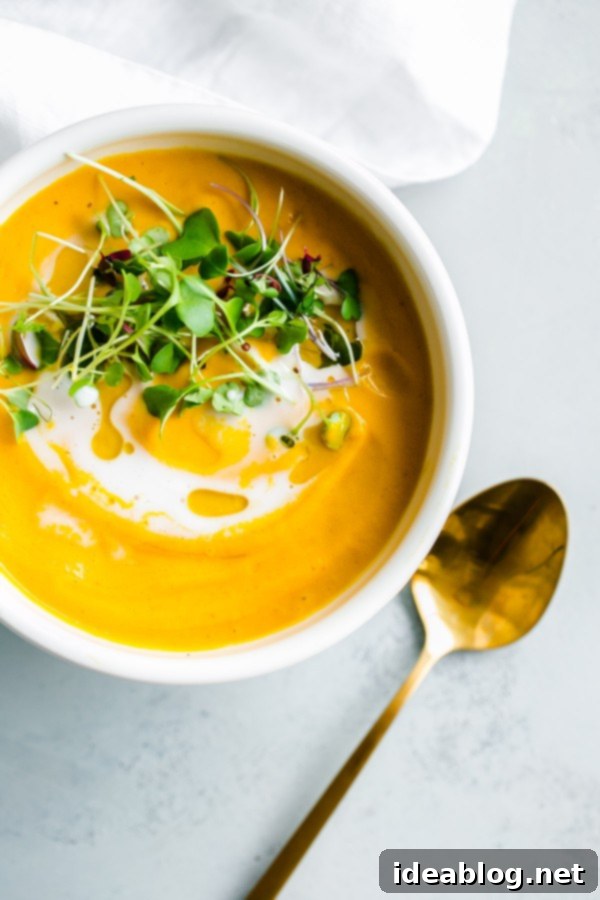 Vegan Garam Masala Carrot Soup. This easy, creamy soup comes together in less than 45 minutes, using just a sheet pan and blender. Vegan Garam Masala Carrot Soup Recipe