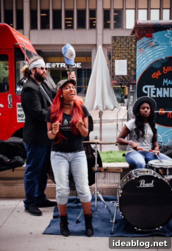 Chicagoans enthusiastically enjoying Memphis BBQ from a food truck in the city