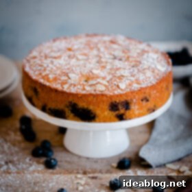 Artisan Blueberry Almond Tea Cake 8 Blueberry Almond Tea Cake. A simple almond cake recipe studded with fresh blueberries and sliced almonds!