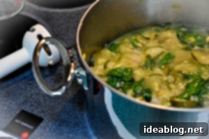 Vibrant Green Lima Bean, Zucchini, and Spinach Soup 12 Close up of creamy soup texture