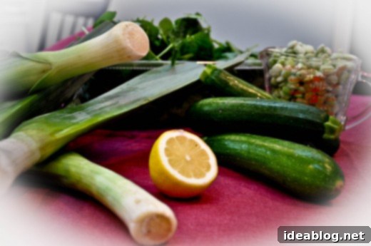 Vibrant Green Lima Bean, Zucchini, and Spinach Soup 3 Lima Bean and Zucchini Soup in a pot