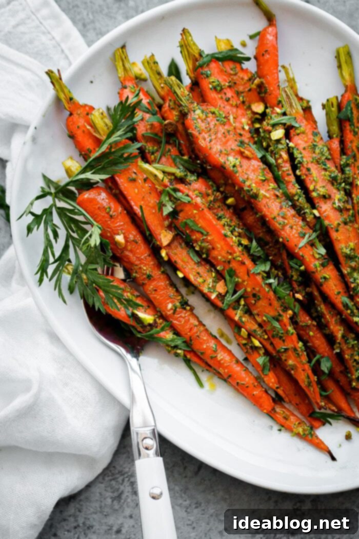 Root to Leaf Roasted Carrots with Vibrant Carrot Top Pesto 2 Roasted Carrots with Carrot Top Pesto