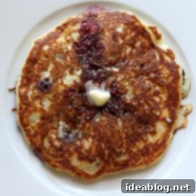 Wholesome Blueberry Quinoa Pancakes 5 Blueberry Quinoa Pancakes with maple syrup