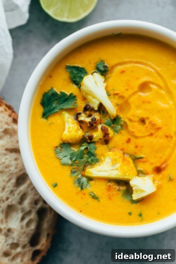 Roasted Cauliflower Soup Full Recipe Detailed recipe for Roasted Cauliflower Soup with Coconut and Turmeric