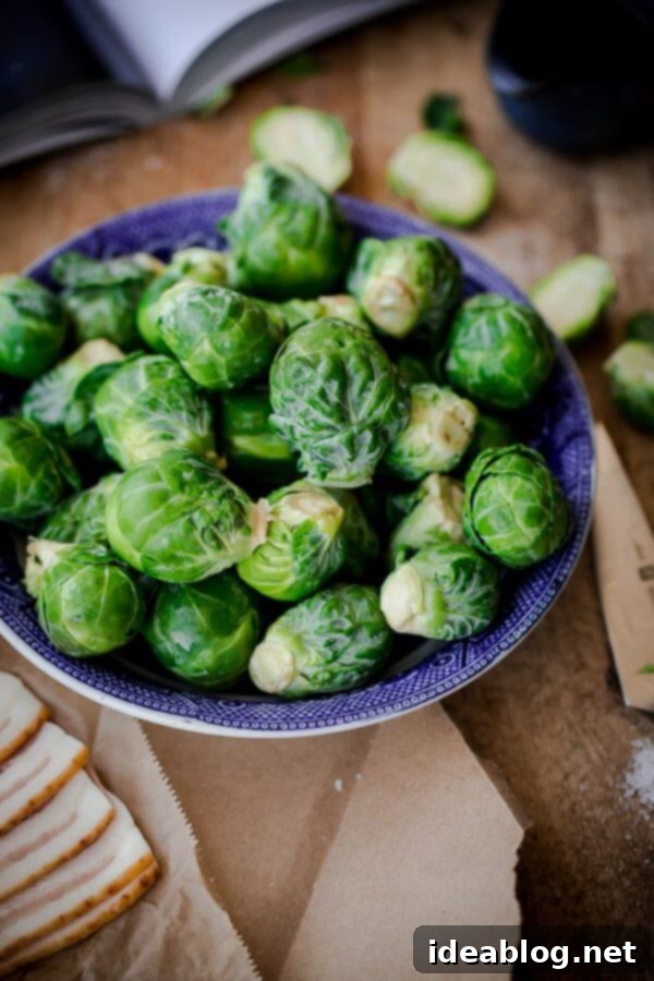 Caramelized Maple Bacon Brussels Sprouts 4 Maple Bacon Brussels Sprouts. A perfect blend of sweet, salty, and smoky flavors in a simple side dish for entertaining.