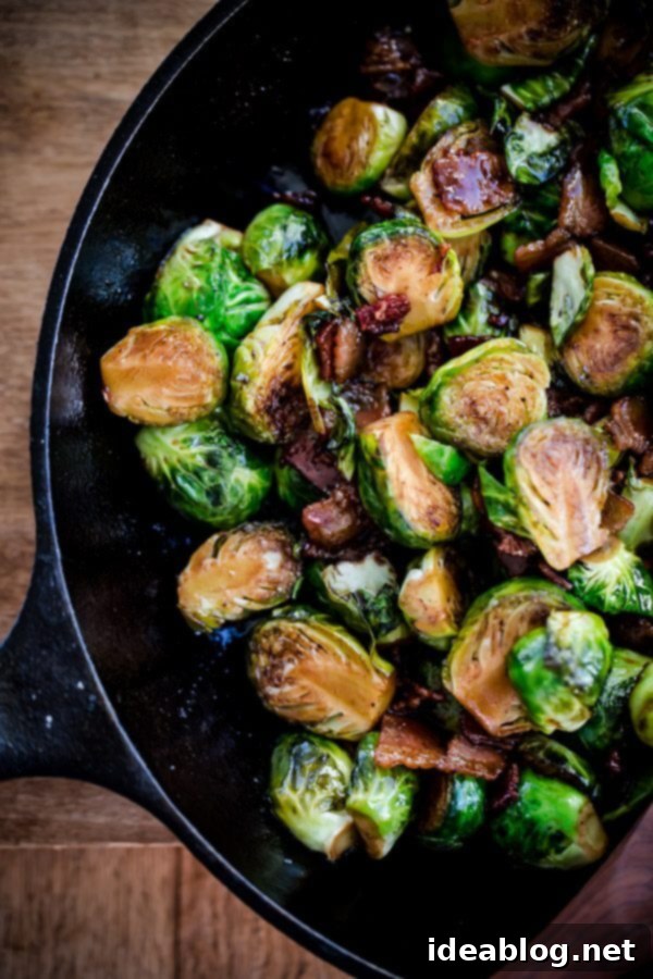 Caramelized Maple Bacon Brussels Sprouts 5 Crispy Maple Bacon Brussels Sprouts. An easy, quick, and flavorful side dish featuring caramelized sprouts and golden bacon.