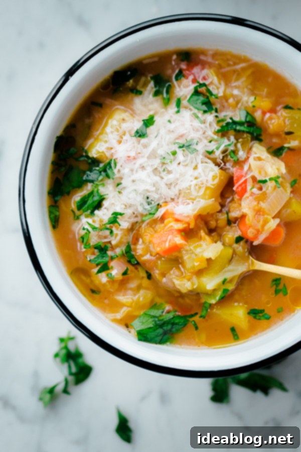 My Top 12 Wholesome Winter Warmers 13 Slow Cooker Winter Vegetable Soup with Split Red Lentils - a nutrient-packed healthy winter soup