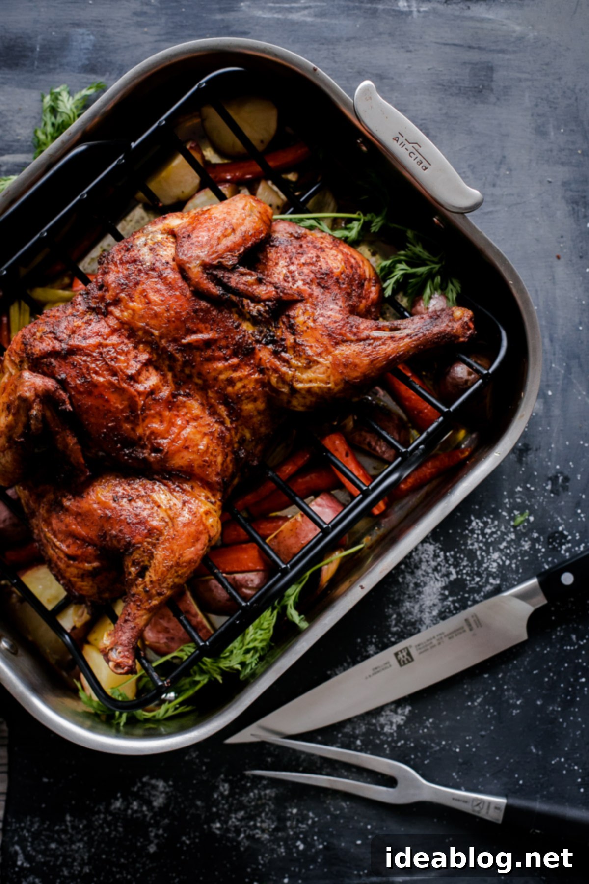 My Top 12 Wholesome Winter Warmers 8 Middle Eastern Spatchcocked Roast Chicken with Vegetables - a savory and healthy winter dinner