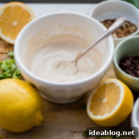Zesty Lemon Tahini Dressing 2 EASY Lemon Tahini Sauce made with just two ingredients! Use on grilled vegetables, chicken, meat, seafood, or thin it down and use a simple salad dressing.