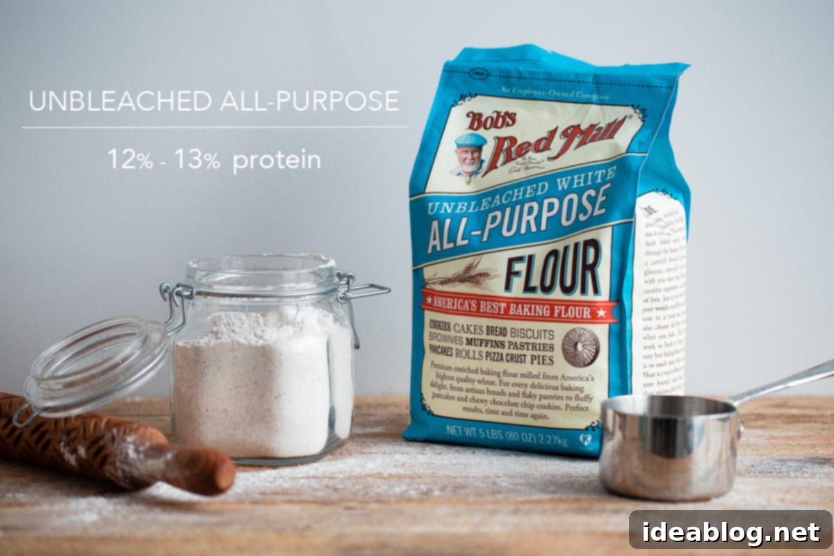 Flour 101: Different Kinds of Flours for Baking and the Fundamental Differences Between Them. An incredibly helpful baking reference post! A bag of Bob's Red Mill Unbleached All-Purpose Flour