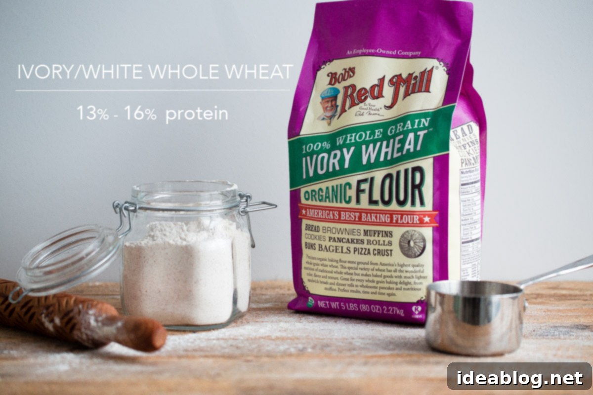 Flour 101: Different Kinds of Flours for Baking and the Fundamental Differences Between Them. An incredibly helpful baking reference post! A bag of Bob's Red Mill Ivory Wheat Flour