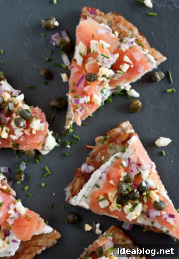 18 Scrumptious Brunch Recipes to Make Mom Smile 15 Smoked Salmon Potato Tartine layered with herbed goat cheese and dill