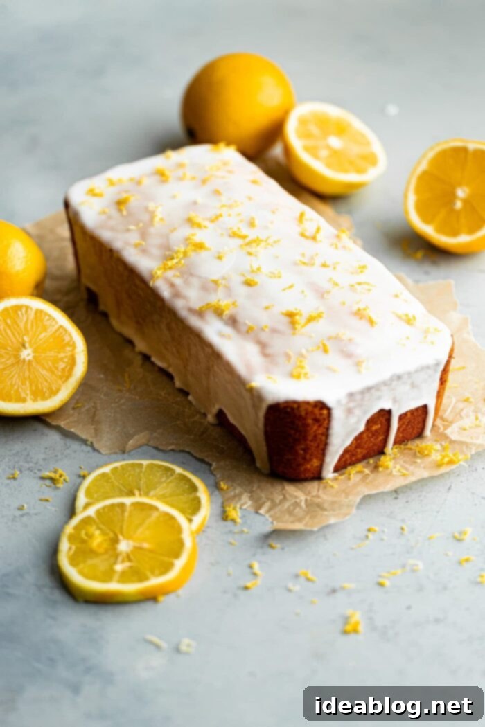 18 Scrumptious Brunch Recipes to Make Mom Smile 17 Golden Lemon Loaf Cake with a glistening lemon glaze