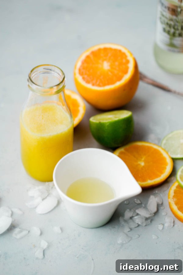 Spiced Pineapple Fizz 4 Orange and Lime Juice for Cocktail