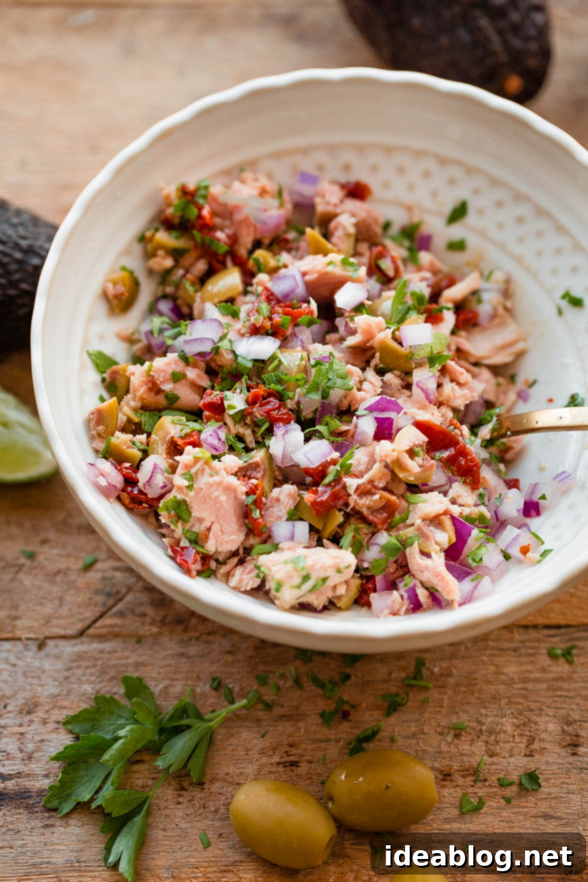Avocado Tuna Pockets 6 Italian Tuna Salad - dairy free, gluten free, and paleo!