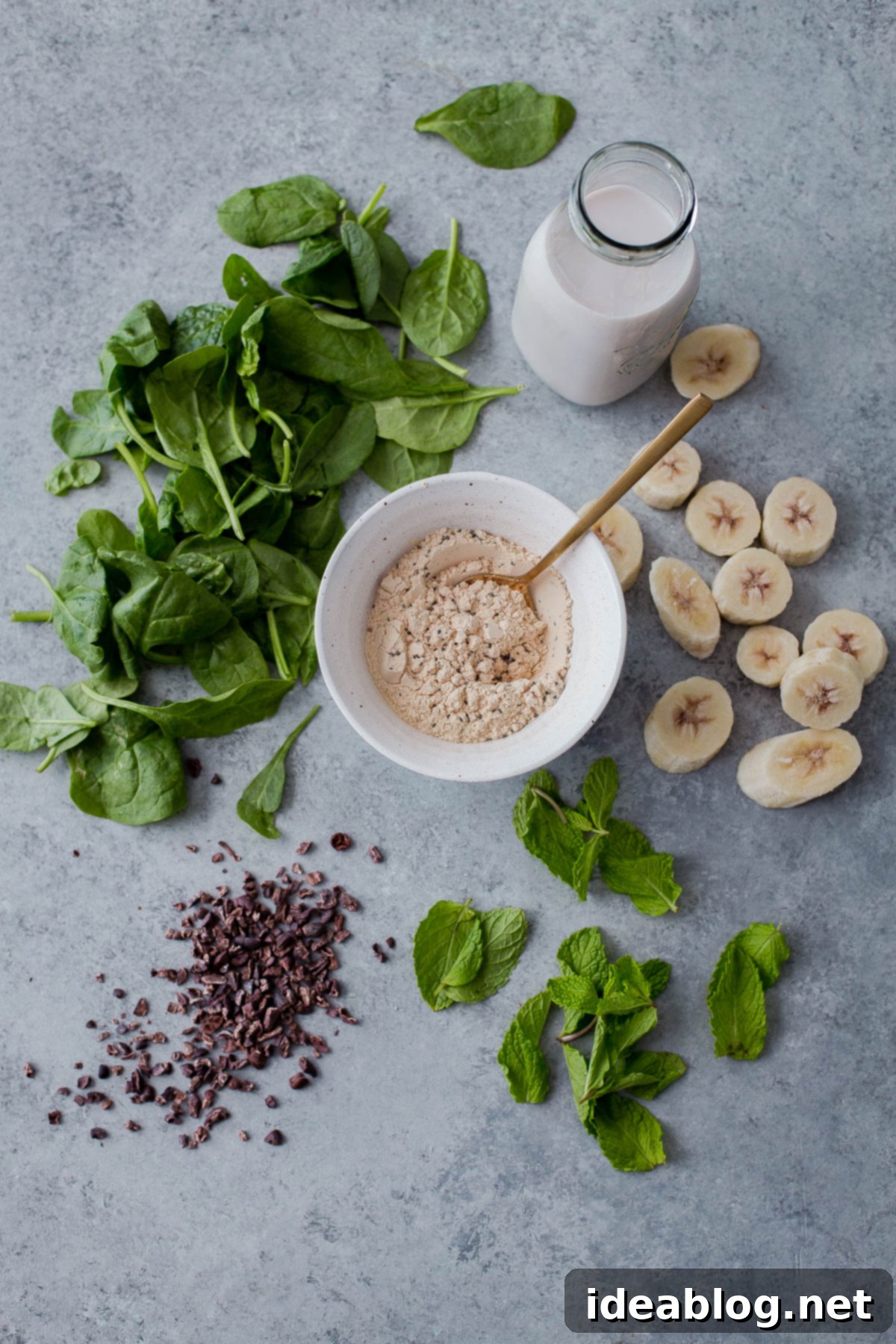 3 Easy Make Ahead Smoothie Recipes - Vanilla Mint Green Monster!