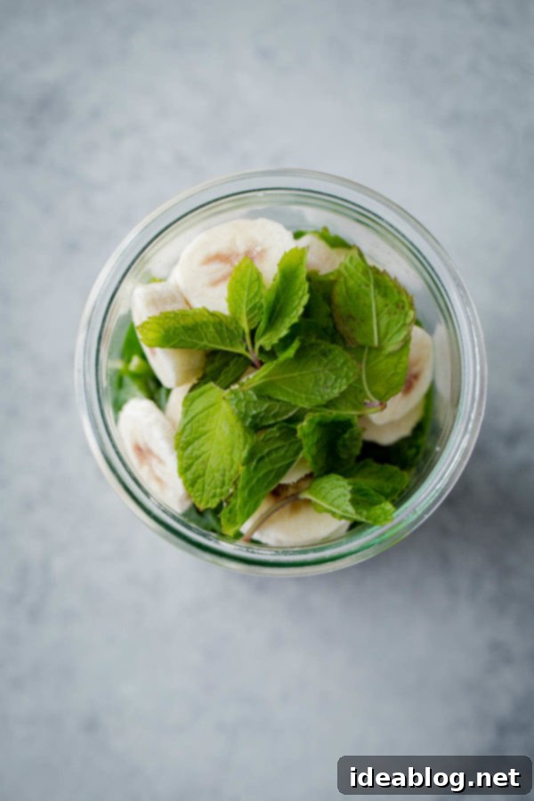 Make Ahead Smoothie Cups - Vanilla Mint Green Monster