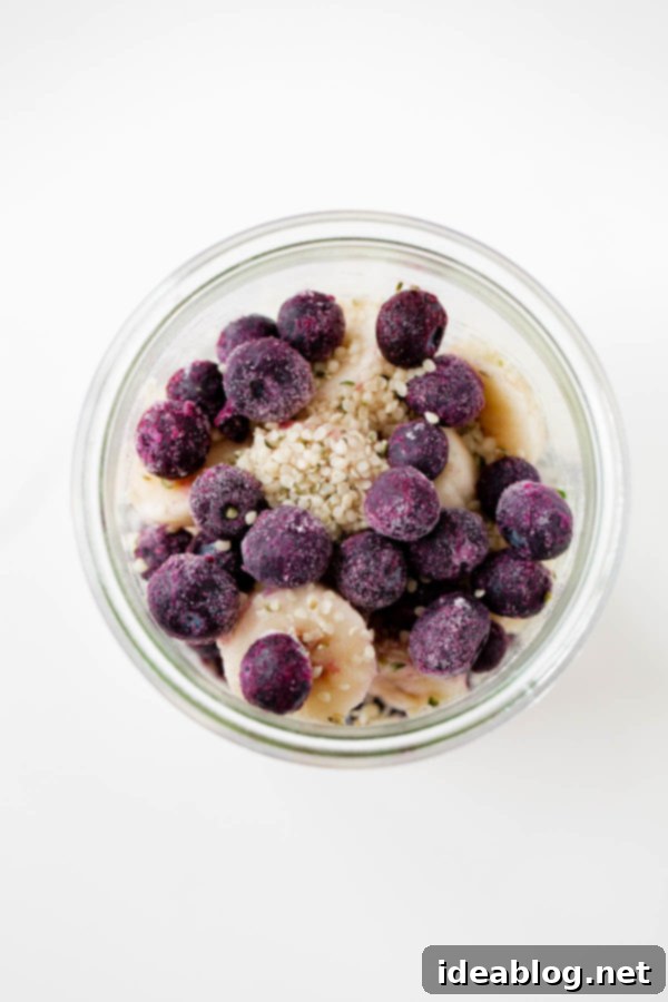 Make Ahead Blueberry Kefir Smoothie