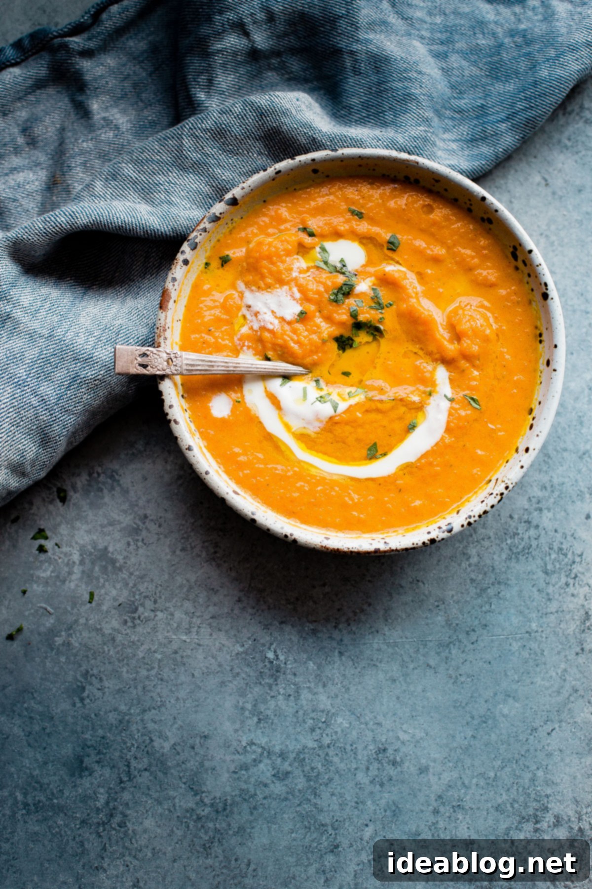 Simple Carrot Soup - an EASY, classic vegetable soup made carrots, leeks, and thyme. Perfect for every month out of the year! Simple Carrot Soup Recipe with fresh ingredients