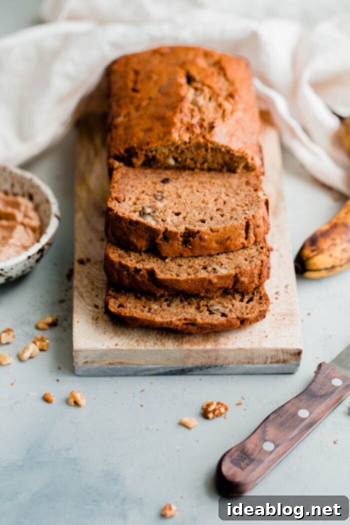 Moist Banana Walnut Bread 3 Toasted Walnuts in Banana Bread