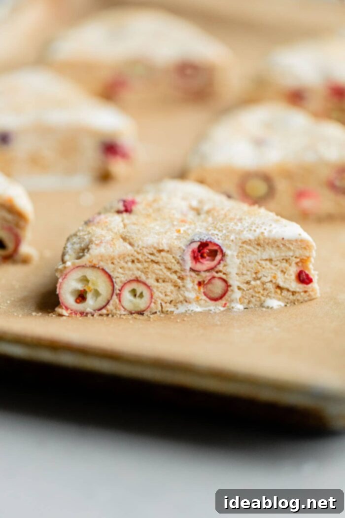 Cozy Fall Cooking: 10 Delightful Recipes 10 Freshly Baked Cranberry Orange Scones with Glaze