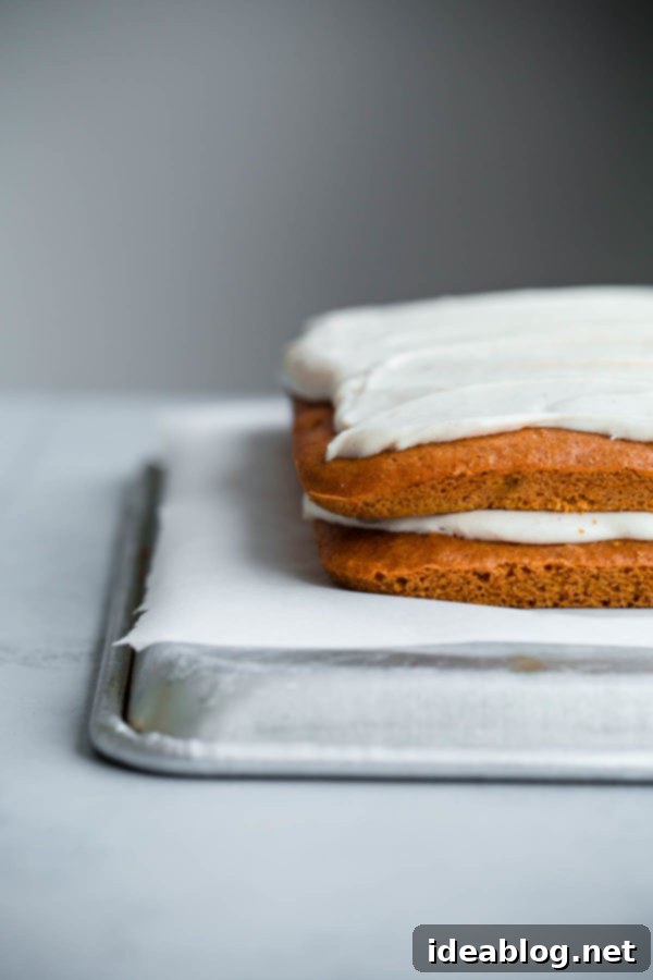 Ultimate Pumpkin Sheet Cake with Spiced Cream Cheese Frosting 5 Pumpkin Sheet Cake with Spiced Cream Cheese Frosting. A rich, decadent fall cake!
