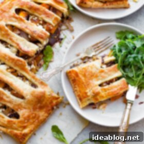 Sweet & Savory Butternut Radicchio Feta Tart 15 Butternut Squash Pie - a savory puff pastry pie filled with roasted butternut squash, shallots, radicchio, and feta cheese!