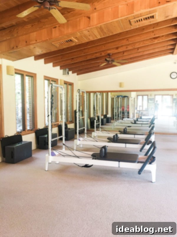 Rancho La Puerta Rediscovered: 5 Practical Wellness Insights 14 The modern and well-equipped Pilates studio at Rancho La Puerta.