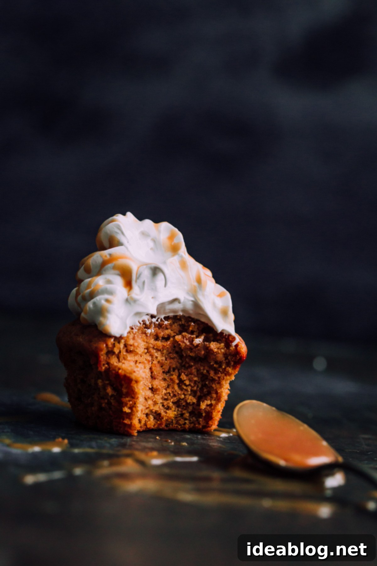 Fluffy Pumpkin Cloud Cupcakes 6 Pumpkin Cupcakes with Marshmallow Frosting and Caramel. This decadent fall cupcakes are lightly spiced and make a wonderful portable fall dessert.