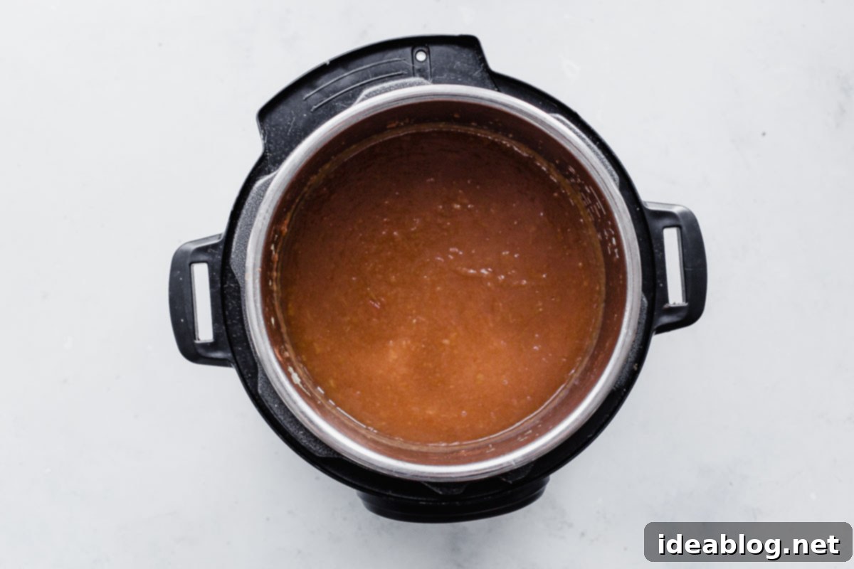 Homemade Instant Pot Applesauce 7 Smooth Instant Pot applesauce after blending