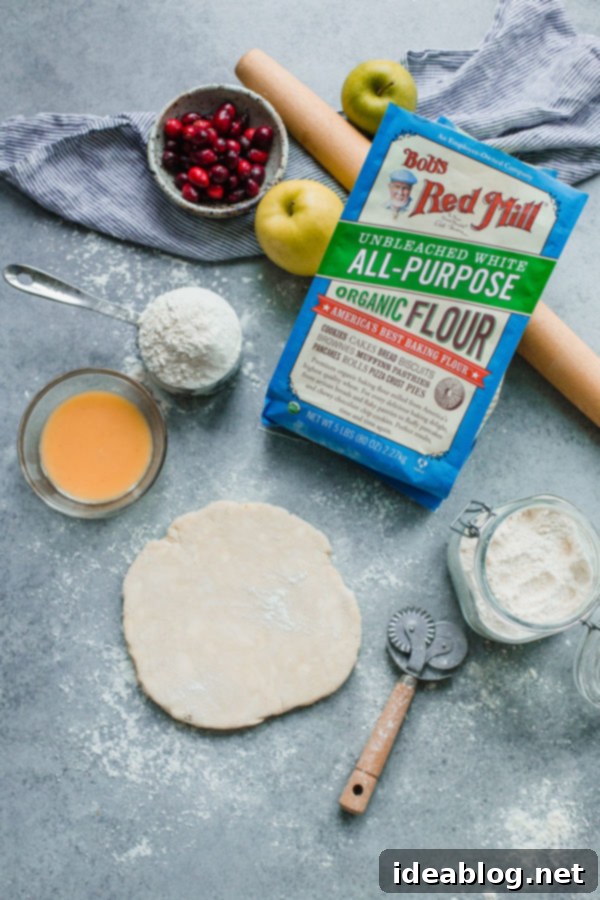 Autumn's Apple Cranberry Delight 5 Steps to make an Apple Cranberry Pie with an all-butter pie dough from scratch