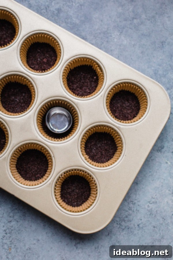 Cozy Cocoa Cheesecake Bites 2 Step-by-step image of How to Make Mini Hot Cocoa Cheesecakes