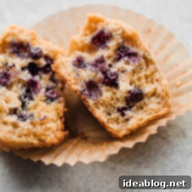 Effortless Blueberry Muffins 2 Split Blueberry Muffin